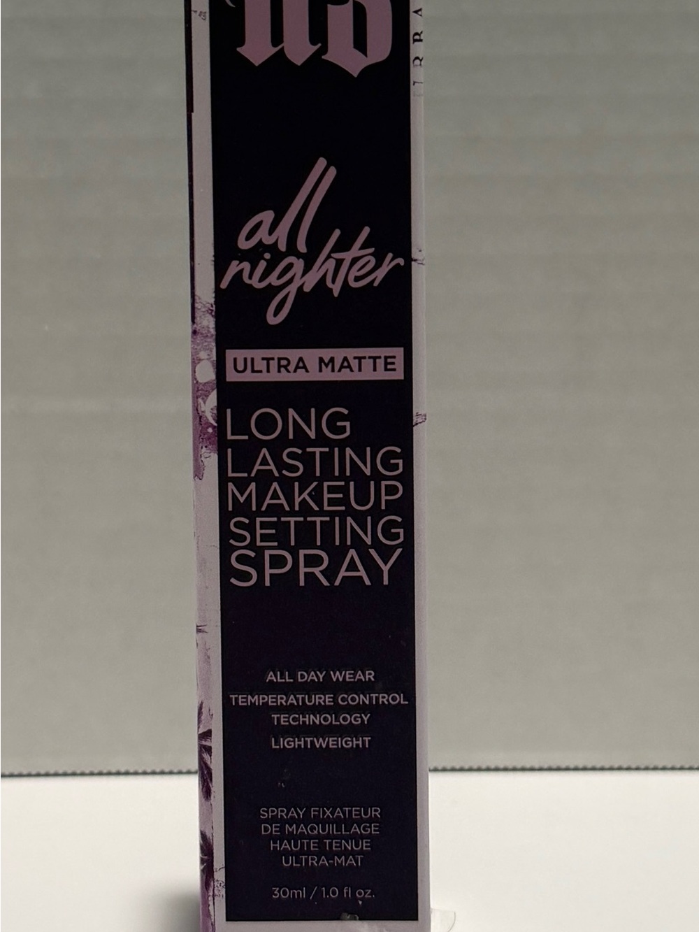 Urban Decay All Nighter Ultra Matte Setting Spray — Black & Pink